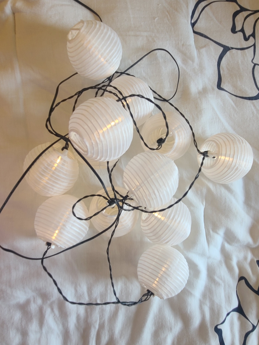 White Paper Lantern String Lights